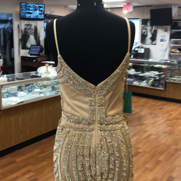 ⭐️SOLD OUT⭐️Champagne special occasion dress - Picture 5 of 6